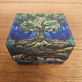 Verdant Green - Deck Box for Trading Card Games, TCG, EDH, Commander, LCG, DnD Spell Cards, Dice and counters - 100 double-sleeved cards!