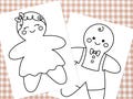 Gingerbread Boy and Girl Coloring Pages, Instant Download PDF