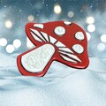 Amanita Mushroom Stomp Pad for Snowboard | Handmade with Urethane 95A, Original Design