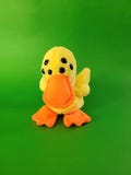 Yellow duck with extra eyes, duck plush