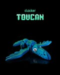 Clacker Toucan | 3d Printed | Adorable Toucan Toy with Flapping Wings | Bird Figurine