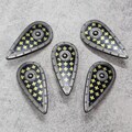 5-pack Custom Gold Lily Shield Black gray lot for lego Minifigures | f7gl03 Knight | Minifigure NOT Included | Blocks Compatible