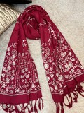 Natural Red Pashmina Scarf gift idea shawl & wrap festival scarf green scarf  hippie scarf bohemian Ladies Scarves Bridesmaids