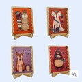 Montessori Wooden Animal Puzzle - Fox, Deer, Bear, Rabbit Learning Toy, wooden puzzles for kids, Handcrafted Educational Gift,
