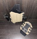 Our standard, built to order, AIWB Kydex holster w/ separate detached mag carrier design for MOST Glock pistols & most weapon mounted lights
