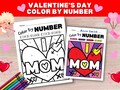 Mothers Day Coloring Page, Valentines Day Coloring Page, Valentine's Day gift, Mother's Day gift, Printable color by number, Kids activities