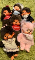 Vintage Monchhichi dolls