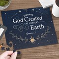 Inspirational Bible Verse Puzzle, Starry Night Sky Puzzle, God Created Heavens and Earth, Bible Verse Jigsaw Puzzle