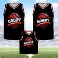 Personalized Daddy Mommy Of The Rookie Basketball Jersey, Custom Name Number Rookie Family Basketball Shirt,Rookie Of The Year Birthday Boy