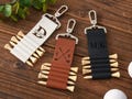 Personalized golf bag tags with tees,Custom engraved leather golf tee holders,Golf gifts for men,Custom golf accessories,Groomsmen gifts