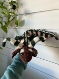 Ready to Ship Crochet Dragon, Handmade Gift, Gingerbread Dragon, Christmas Dragon, cute dragon plushie, Dragon Plush