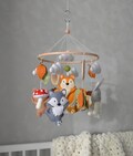 Crib Mobile/Forest Animals/New Mom Gift IdeaBaby MobileFelt Toys Baby MobileFoxWolfHareSquirrelBear