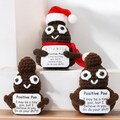 Handmade Positive Poo/Christmas Poo/Crochet Amigurumi/Handmade Toy/Emotional Support Gift/Funny Gift/Personalized Gift.