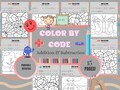Color by Numbers, First Grade Math, Kids Activity, Color by Code, Kids Printable, Kids Coloring, Worksheets for Kids