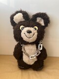 Vintage 1980s Soviet Olympic Musical Teddy Bear with Rare Mechanical Sound