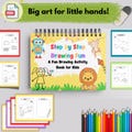 Step-by-Step Draw and Color: A Digital Drawing and Coloring Book for Kids