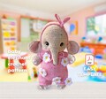 PDF Pattern Elephant Crochet / Elephant Amigurumi Pattern / Baby Elephant Plushie Crochet Pattern / Amigurumi Elephant Pattern / No Sew