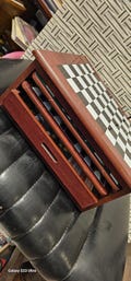 Vintage Games Set Wooden box Collectible 7in1 Like A New Used No Original Box