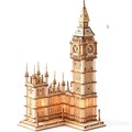 Big Ben Illuminated Wooden Model Desk Toy DIY Kit